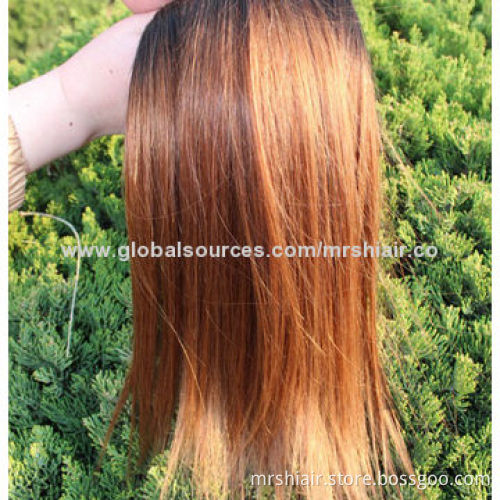 24-inch Two-tone Colored Straight Brazilian Human Remy Hair Weave